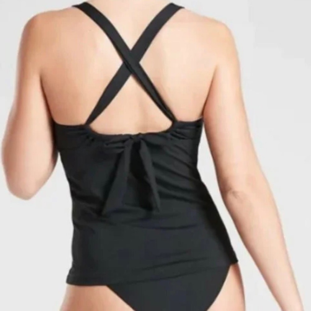 Athleta XXS A-C Plunge Tankini Top Black NWT Swim Bathing - Picture 2 of 3